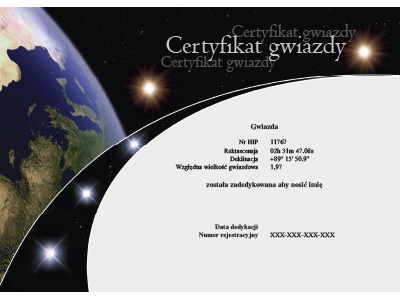 Certyfikat gwiazdy