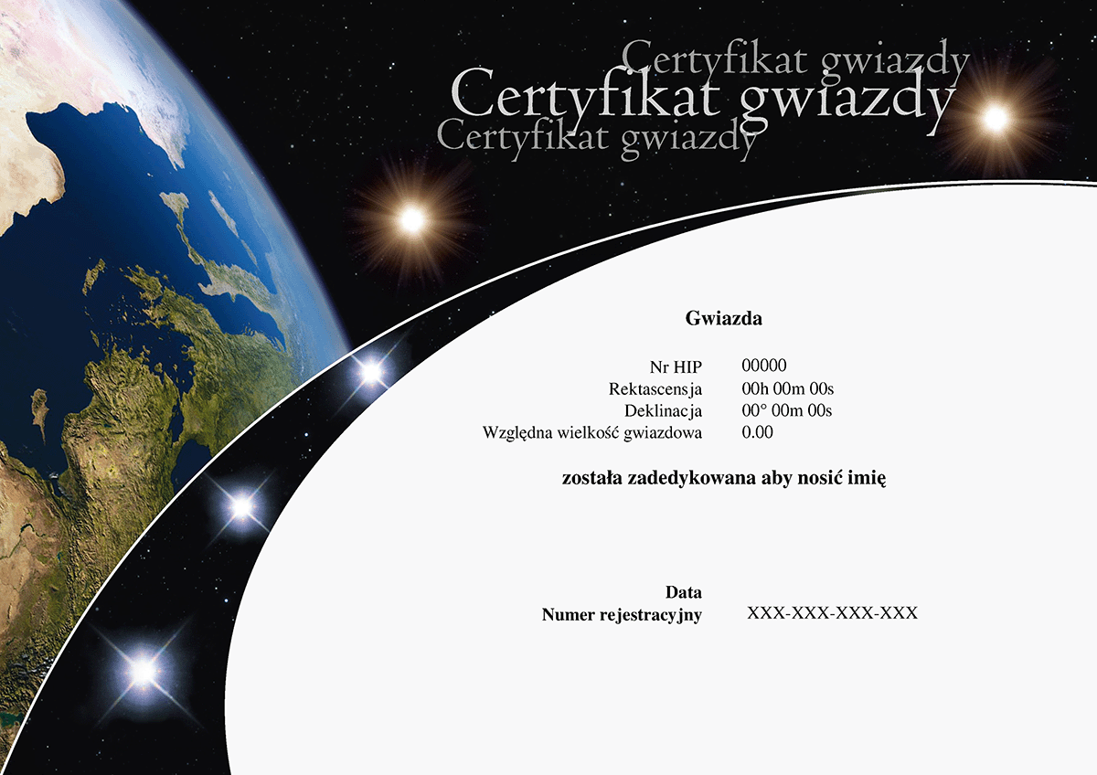 Certyfikat gwiazdy